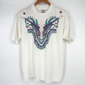 Artifacts By Quannah Rice Hand‎ Puff Painted Jem One Size Short Sleeve Vint